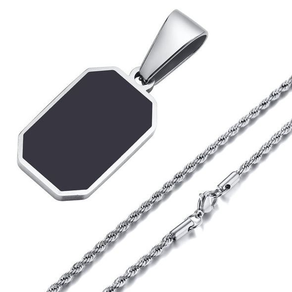 INITIO Geometric Square Necklace
