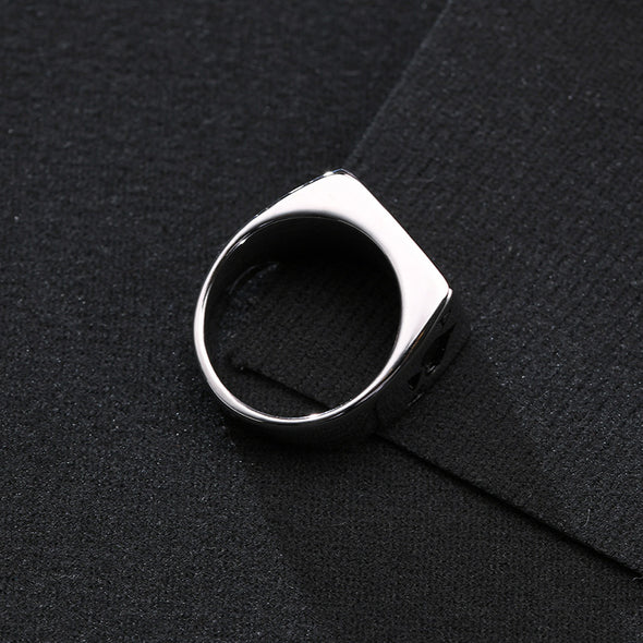 INITIO Ace Of Spades Signet Ring