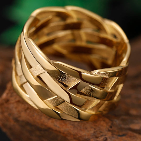 INITIO Woven Weave Ring