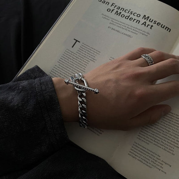 INITIO Metal Buckle Cuff Bracelet