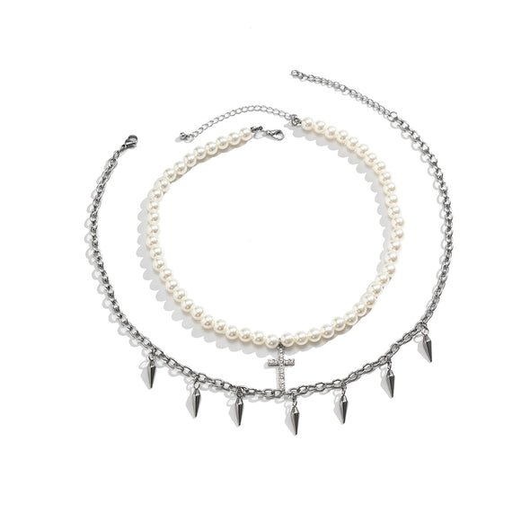 INITIO Spiked Edge Chain Neckpiece