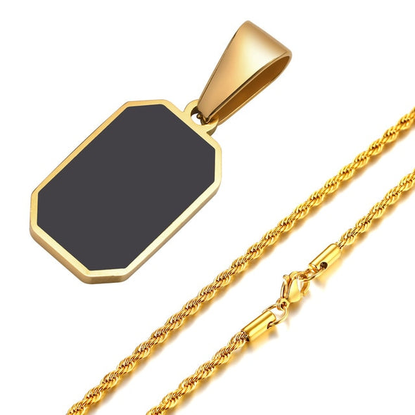 INITIO Geometric Square Necklace
