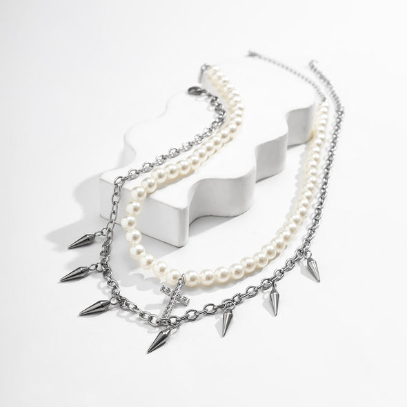 INITIO Spiked Edge Chain Neckpiece
