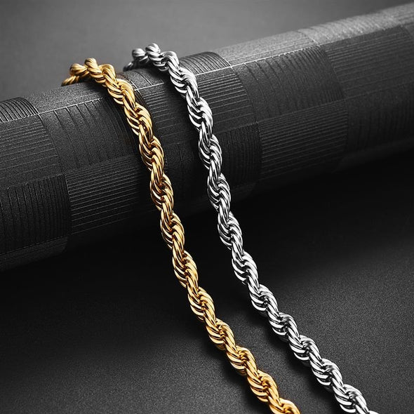 INITIO Twist Rope Chain Necklace