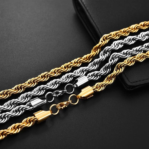 INITIO Twist Rope Chain Necklace