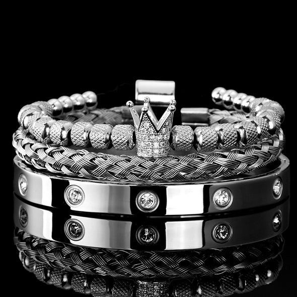 INITIO Crystal Royal Charm Bracelet Set