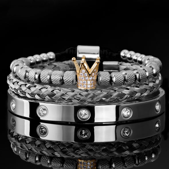 INITIO Crystal Royal Charm Bracelet Set